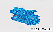 Political Panoramic Map of Kang Xian, cropped outside