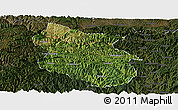 Satellite Panoramic Map of Kang Xian, darken