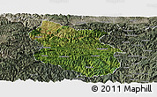 Satellite Panoramic Map of Kang Xian, semi-desaturated