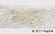 Shaded Relief Panoramic Map of Kang Xian, lighten