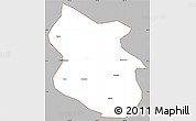 Gray Simple Map of Kang Xian, cropped outside
