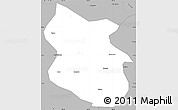 Gray Simple Map of Kang Xian
