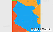 Political Simple Map of Kang Xian