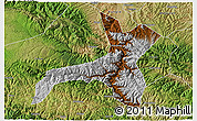 Physical 3D Map of Lintan, satellite outside