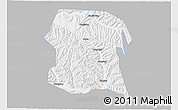 Gray 3D Map of Longxi, single color outside