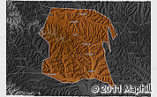 Physical 3D Map of Longxi, darken, desaturated