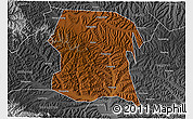 Physical 3D Map of Longxi, desaturated
