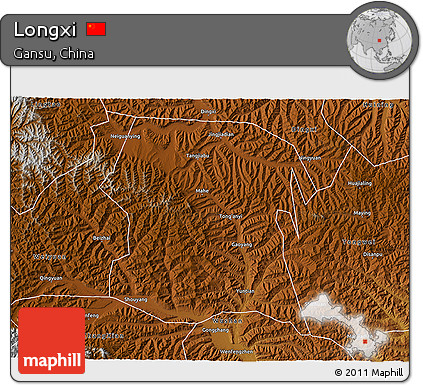 Physical 3D Map of Longxi