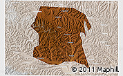 Physical 3D Map of Longxi, lighten