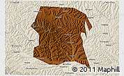 Physical 3D Map of Longxi, shaded relief outside