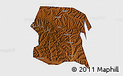 Physical 3D Map of Longxi, single color outside