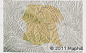Satellite 3D Map of Longxi, lighten, semi-desaturated