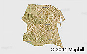 Satellite 3D Map of Longxi, single color outside