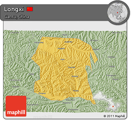 Savanna Style 3D Map of Longxi
