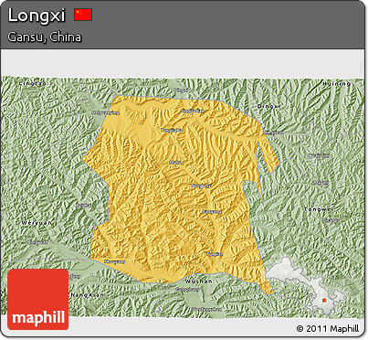 Savanna Style 3D Map of Longxi