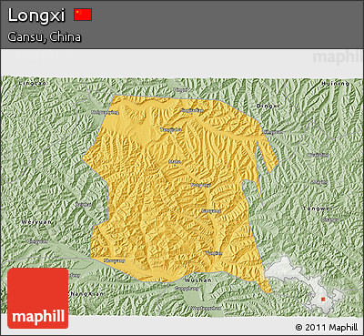 Savanna Style 3D Map of Longxi