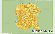 Savanna Style 3D Map of Longxi, single color outside