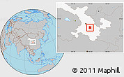 Gray Location Map of Longxi, highlighted parent region