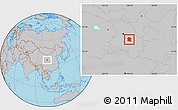 Gray Location Map of Longxi