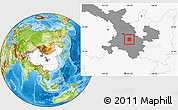 Physical Location Map of Longxi, highlighted country, highlighted parent region