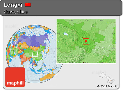 Political Location Map of Longxi