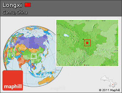 Political Location Map of Longxi