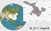 Satellite Location Map of Longxi, highlighted country, highlighted parent region