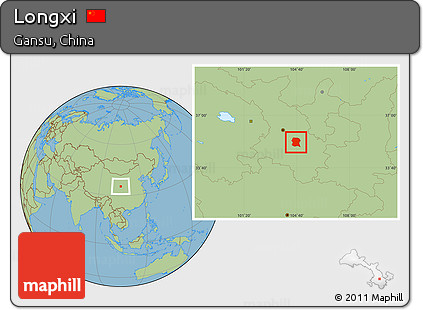 Savanna Style Location Map of Longxi