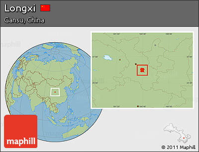 Savanna Style Location Map of Longxi