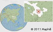 Savanna Style Location Map of Longxi, highlighted parent region, hill shading