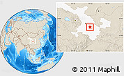Shaded Relief Location Map of Longxi, highlighted parent region