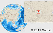 Shaded Relief Location Map of Longxi