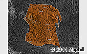 Physical Map of Longxi, darken, desaturated