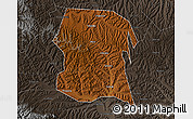 Physical Map of Longxi, darken, semi-desaturated