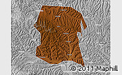 Physical Map of Longxi, lighten, desaturated