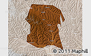 Physical Map of Longxi, lighten
