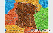 Physical Map of Longxi, political outside