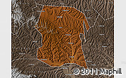 Physical Map of Longxi, semi-desaturated