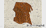 Physical Map of Longxi, shaded relief outside