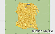 Savanna Style Map of Longxi, single color outside