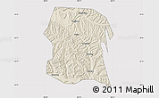 Shaded Relief Map of Longxi, cropped outside
