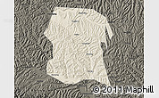 Shaded Relief Map of Longxi, darken