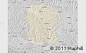 Shaded Relief Map of Longxi, desaturated