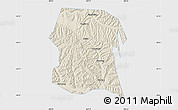 Shaded Relief Map of Longxi, single color outside
