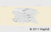 Classic Style Panoramic Map of Longxi, single color outside