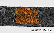 Physical Panoramic Map of Longxi, darken, desaturated