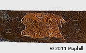 Physical Panoramic Map of Longxi, darken
