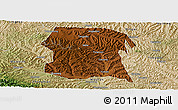 Physical Panoramic Map of Longxi, satellite outside