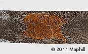 Physical Panoramic Map of Longxi, semi-desaturated