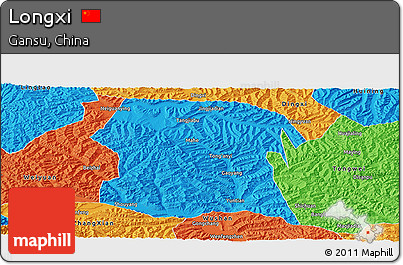 Political Panoramic Map of Longxi
